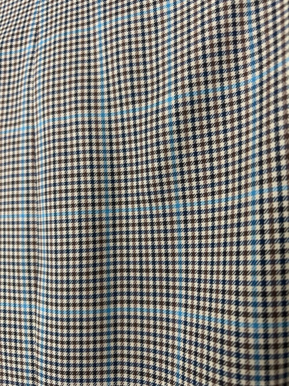 Brooks Brothers 346 Mens 46R Wool Blazer Brown Houndstooth Windowpane Sport Coat - Picture 10 of 10